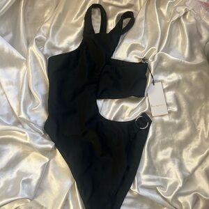 Elegant Black Women Swim One Piece